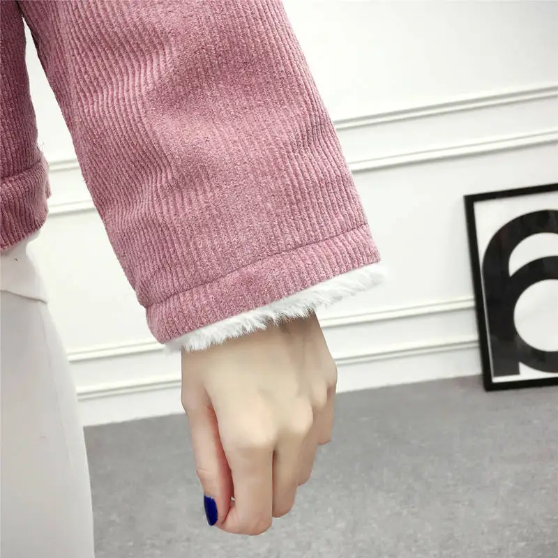 Idopy Cute Women`s Boyfriend Style Denim Jacket Fleece Lined Winter Thermal Warm Jeans Jacket and Coat Fur Collar For Female