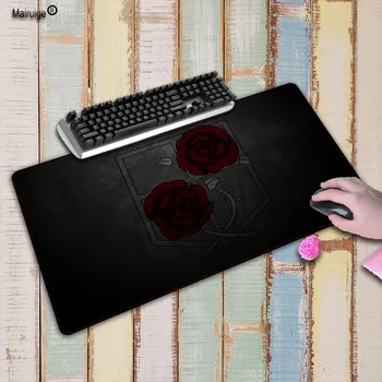 

Red flower 900*400*3mm Large Gaming Keyboard Lock Edge Mouse Pad Rubber waterproof Gamer Mousepad Mat Computer Desk Mat