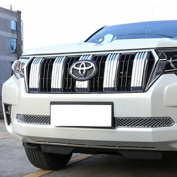 

lsrtw2017 shiny abs car front grill net trims for toyota land cruiser prado 2014 2016 2017 2019 2015 2018 2020 150 accessories