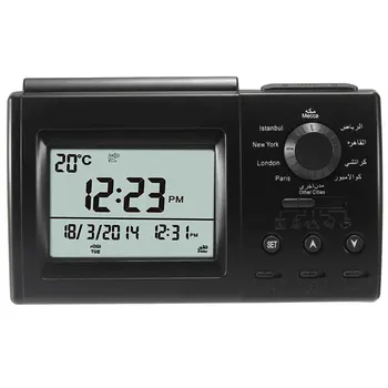 

Automatic Islamic Azan Digital Alarm Clock Muslim Prayer Adhan Qibla Alarm Wall Desk Table Clock Home Decoration