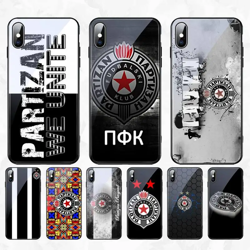 HPCHCJHM FK Partizan Coque Shell Phone Case Tempered Glass For iPhone 11 Pro XR XS MAX 8 X 7 6S 6 Plus SE 2020 case | Мобильные