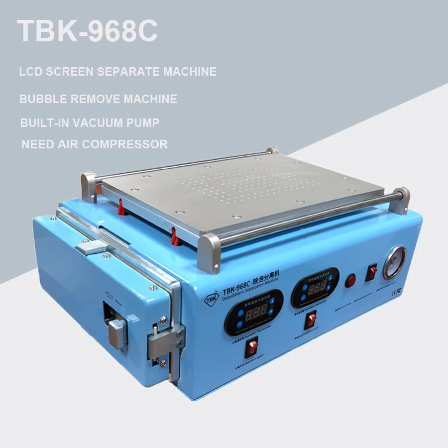 

TBK-968C 2 in 1 LCD Screen Separator OCA Autoclave Bubble Remove Machine bulit-in vacuum pump for ipad Curved screen