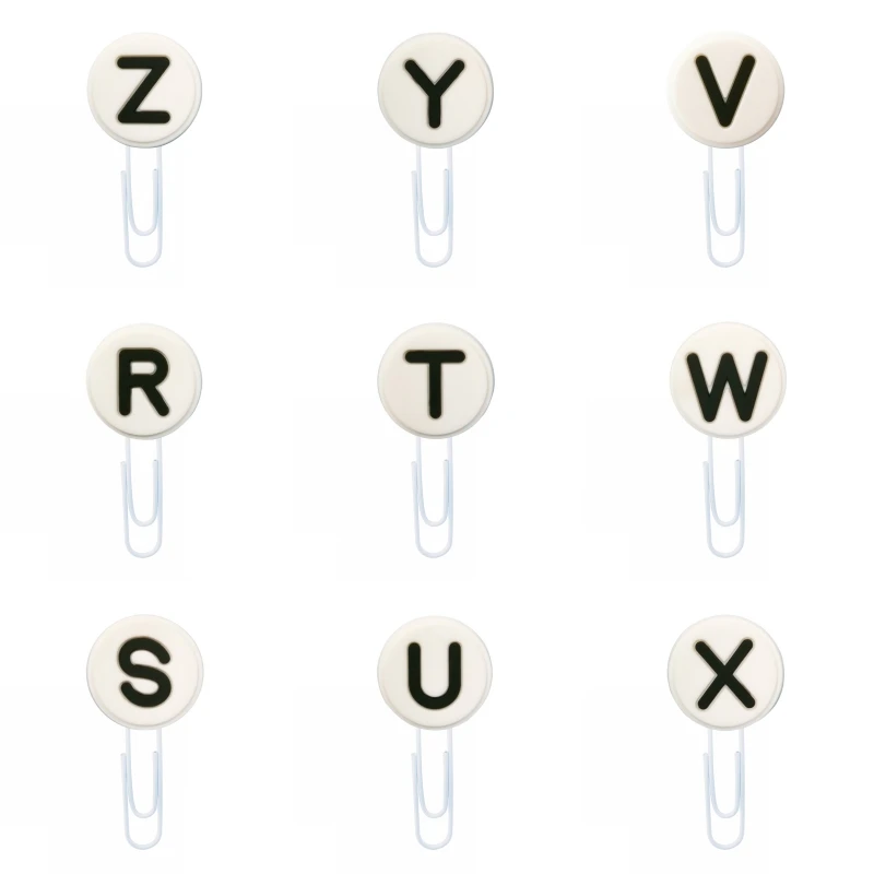 leave a message 1 шт. мультфильм 26 черно-белые буквенные закладки бумажные зажимы для школы учительницы офисные принадлежности DIY украшения для детей Подарки - Цвет: leave a message