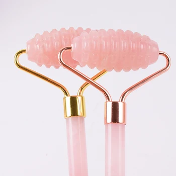 Face Care Massage Roller Natural Rose Quartz Gua Sha Tool Health Skin Acupuncture Massager Neck