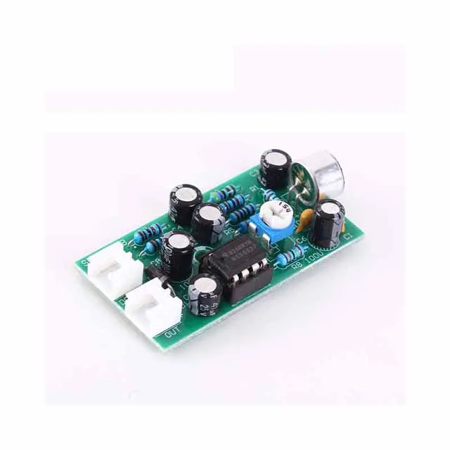 

A23-- Adjustable Audio Monitoring Capacitive Microphone Amplifier Board DC 9V-15V Voice Module MIC Auto Gain Control