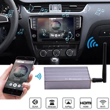 Лидер продаж, автомобильный WiFi Дисплей, зеркальная ссылка, адаптер MiraScreen DLNA Airplay для Android IOS