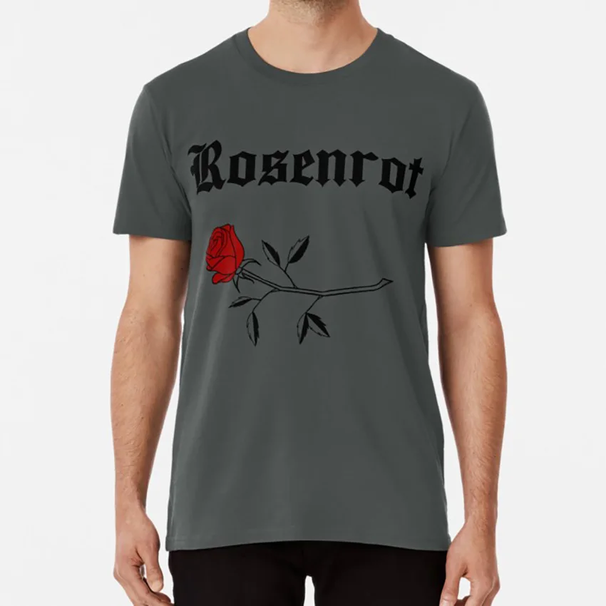 Rosenrot Черная футболка rosenrot красная роза татуировка в форме цветка Традиционная