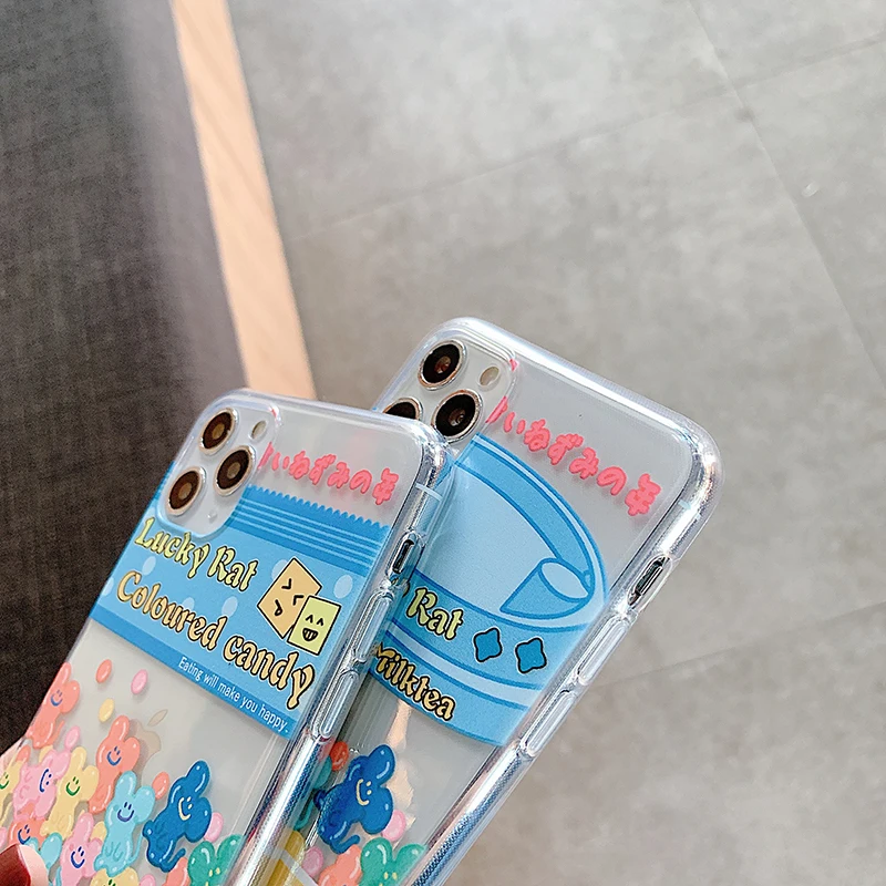 Забавный новогодний милый чехол для телефона с мышкой для iPhone X XR Xs Max 8 7 6 6s Plus 11 Pro Max Ультратонкий Мягкий ТПУ чехол