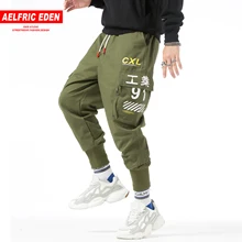 Aelfric Edsen повседневные брюки карго с буквенным принтом для мужчин хип хоп Harajuku уличная тренировочные штаны с резинкой в талии джоггеры шаровары