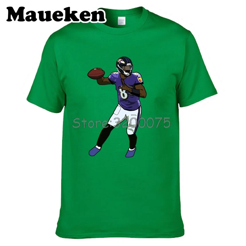 Мужская футболка Lamar Jackson Baltimore 8 Hurdle одежда футболка мужская футболка с круглым вырезом W19101806 - Цвет: 26