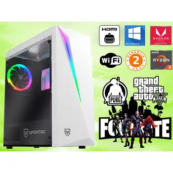 

-PC Gaming-Ryzen 3 2200G-8 hard gb/16 hard gb RAM-500 hard gb/1 TB HDD-120/ 240 hard gb SSD-GPU: RADEON RX VEGA 8-WINDOWS 10-2 YEARS WARRANTY-