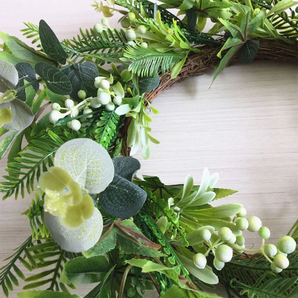 8 Kinds Christmas Wreath Door Decor Artificial Handmade Garland Natural Pine Plant Pendant Decoration Wall Wreaths Fake Flowers