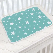 Matelas à langer Portable pliable et lavable pour bébé, joli matelas imperméable pour enfant, jeu de sol, coussin réutilisable