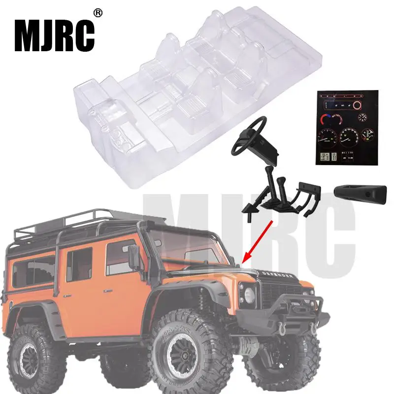 Имитация прозрачной внутренней отделки для Trx4 Defender TRAXXAS TRX-4 Trx4 82056-4 Cockpit Seat Dash Board рулевое колесо(1 комплект