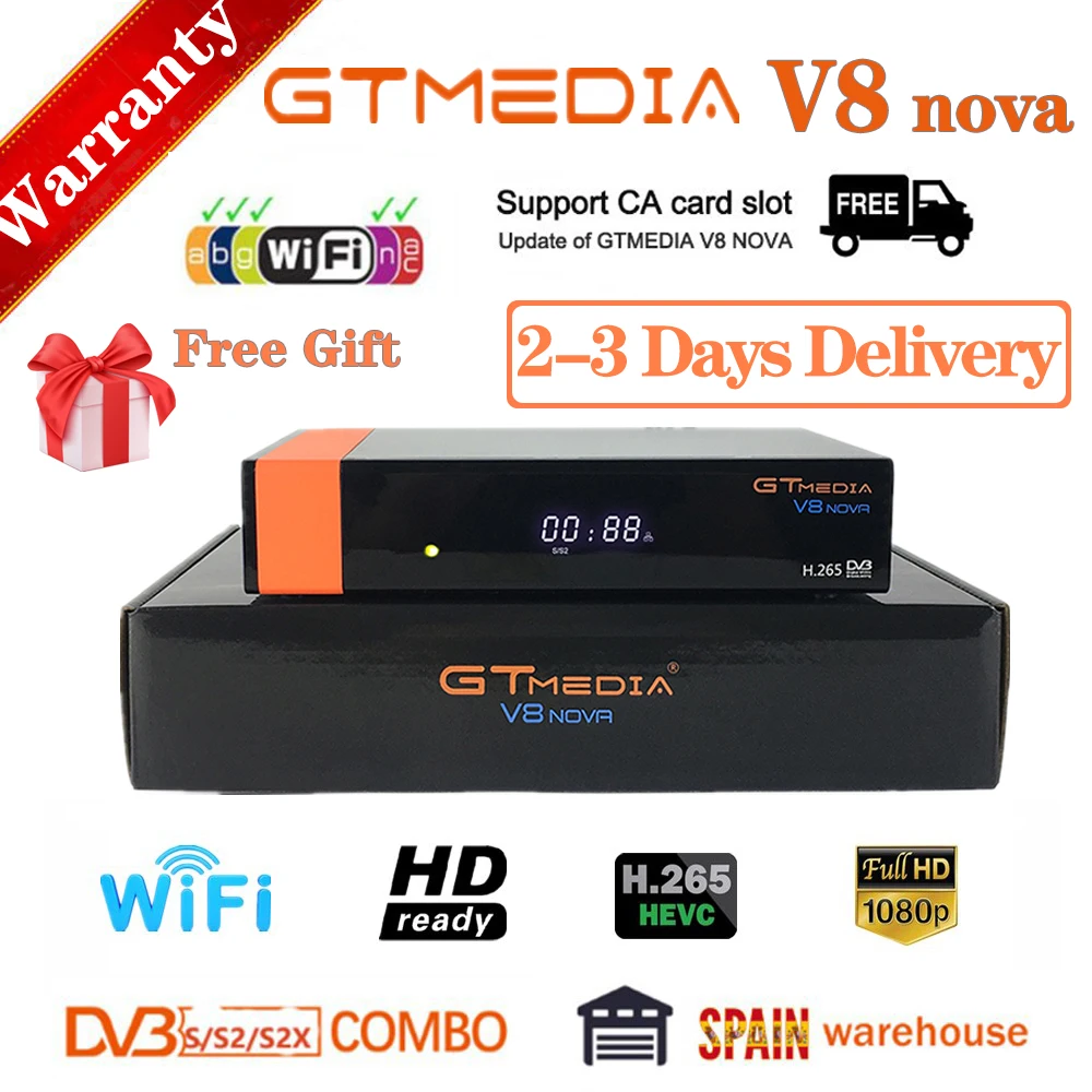 Volle HD gtmedia v8 nova DVB-S2 satellite empfänger gtmedia V8X upgrade von Freesat v8 ehre Gebaut-in WiFi gtmedia v9 super keine ap