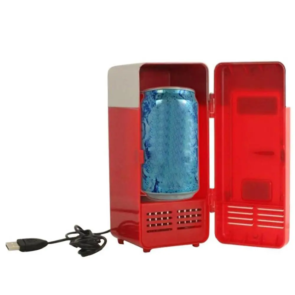 Автомобильный однобаночный охладитель для напитков, холодильник USB, портативный мини-холодильник для ПК, морозильная камера