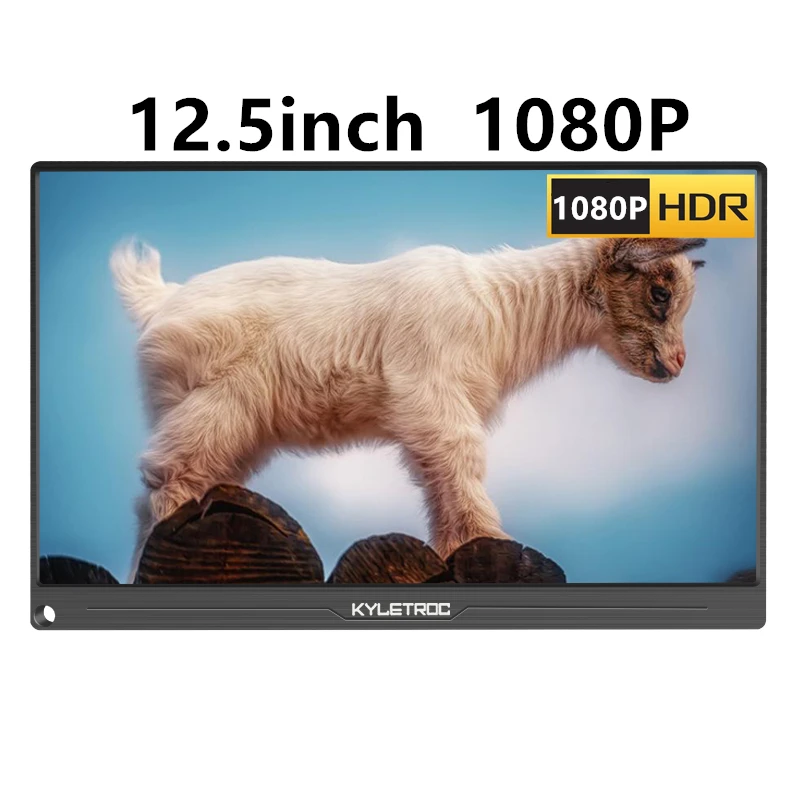 12.5-inch 1080P 12,5 13,3 15,6 дюймов 4K Портативный монитор HDMI USB-C ips ЖК-дисплей 1080P видео игровой монитор для Raspberry Pi PS3/PS4/Xbox 360 - Цвет: 12.5-inch 1080P