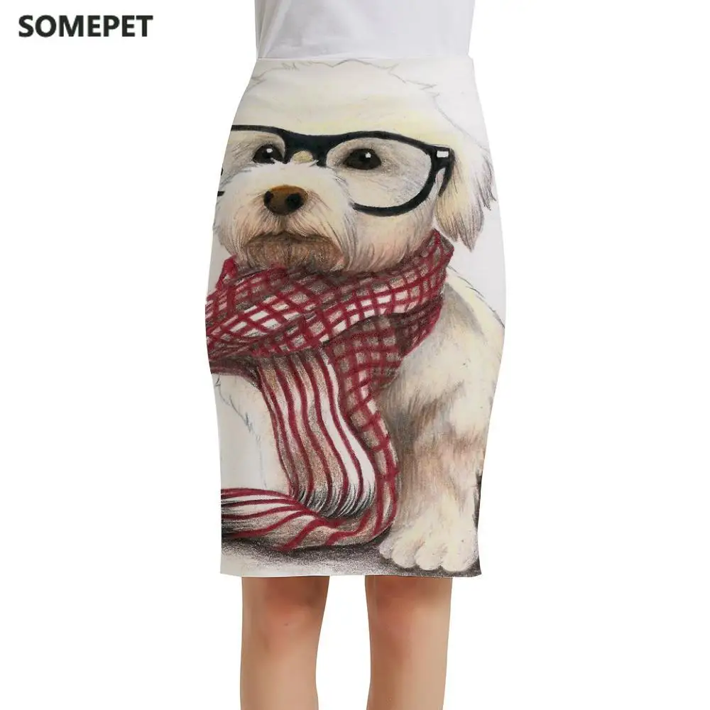 

SOMEPET Dog Skirts Women Animal 3d Skirt Painting Office Lovely Sundresses Ladies Skirts Womens Vintage Casual Party New