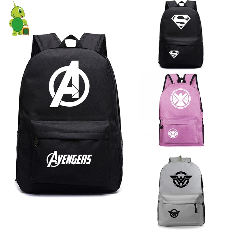 Рюкзак Мстители женские мужские сумки рюкзак для ноутбука школьные сумки для подростков флэш Железный человек Капитан Америка дорожная сумка