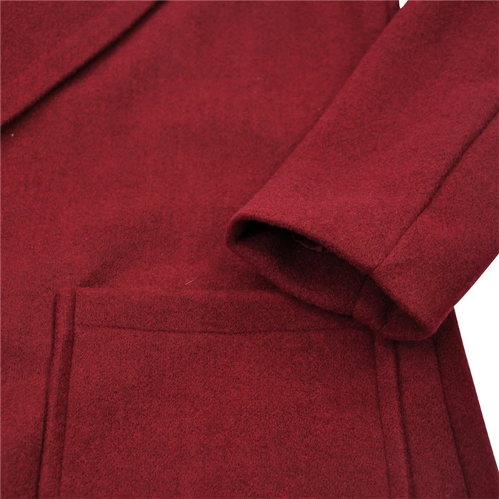 elegant Long Women's coat lapel 2 pockets belted Jackets solid color coats Female Outerwear