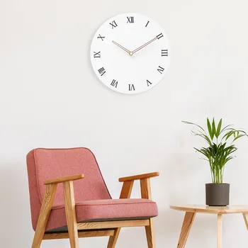 

Hot Sale Explosion Modern Minimalist Clocks Living Room Bedroom bei europfine Mute Plastic Wall Clock