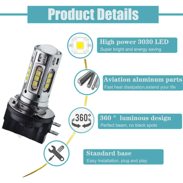 2 Bombillas LED H9B 6000K - Para Luces Antiniebla Y Faros