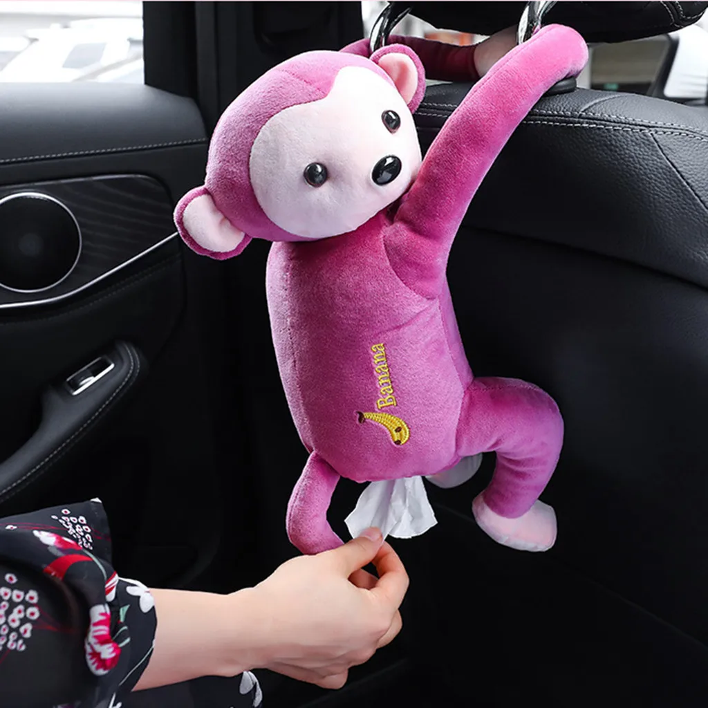 

Creative Pipi Monkey Tissue Box Cartoon Paper Napkin Tissue Box Car Armrest Box Cute Interior Products Car Accessoriess hot sell