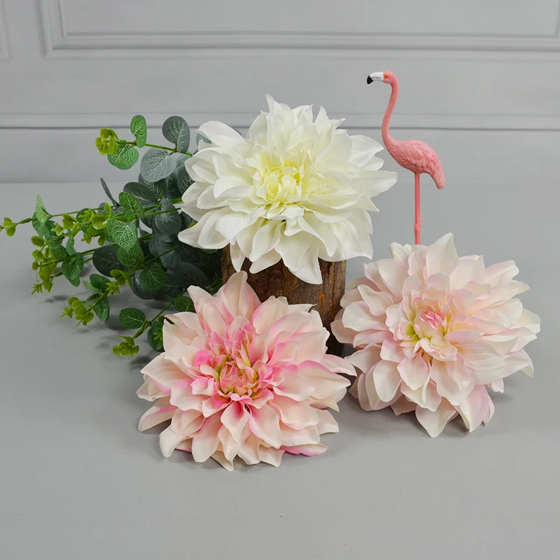 웨딩 홈 파티 장식에 대 한 5pcs 16cm 큰 인공 실크 달리아 꽃 머리 DIY 꽃 벽 선물 상자 scrapbooking 프로세스