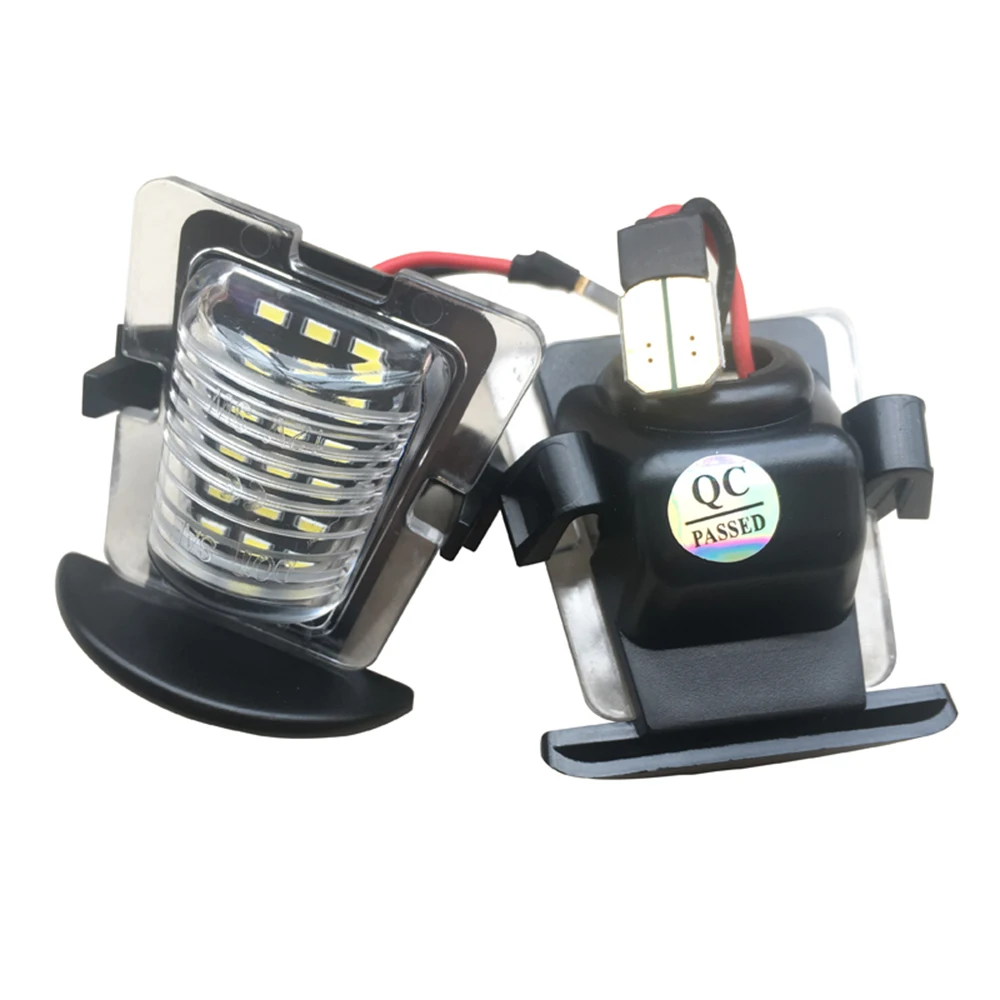 2Pcs Car License Plate Light Lamp For 2007 2018 Jeep Wrangler Pure 6000k White License Plate