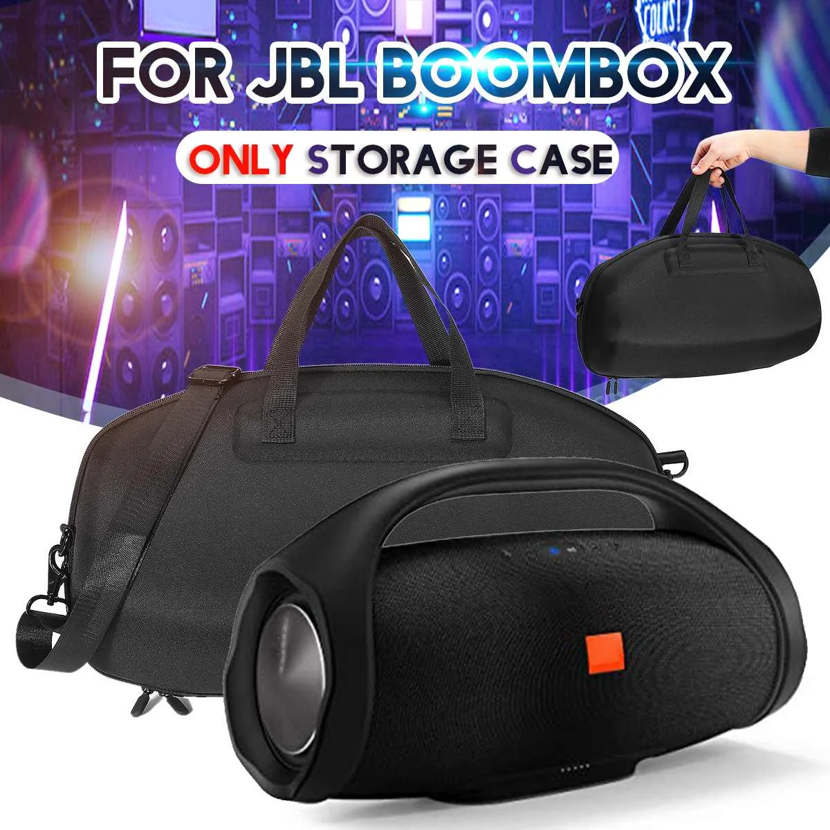 Для наушников JBL Бумбокс Беспроводной bluetooth Динамик сумка Портативный открытый Динамик Жесткий Чехол для Переноски Чехол сумка защитный бокс(черный