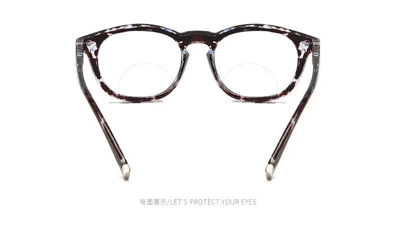 Men's Vintage Double light Reading Glasses Presbyopia Men Women TR90 Square Eyewear Blue Light Blocking glasses FML