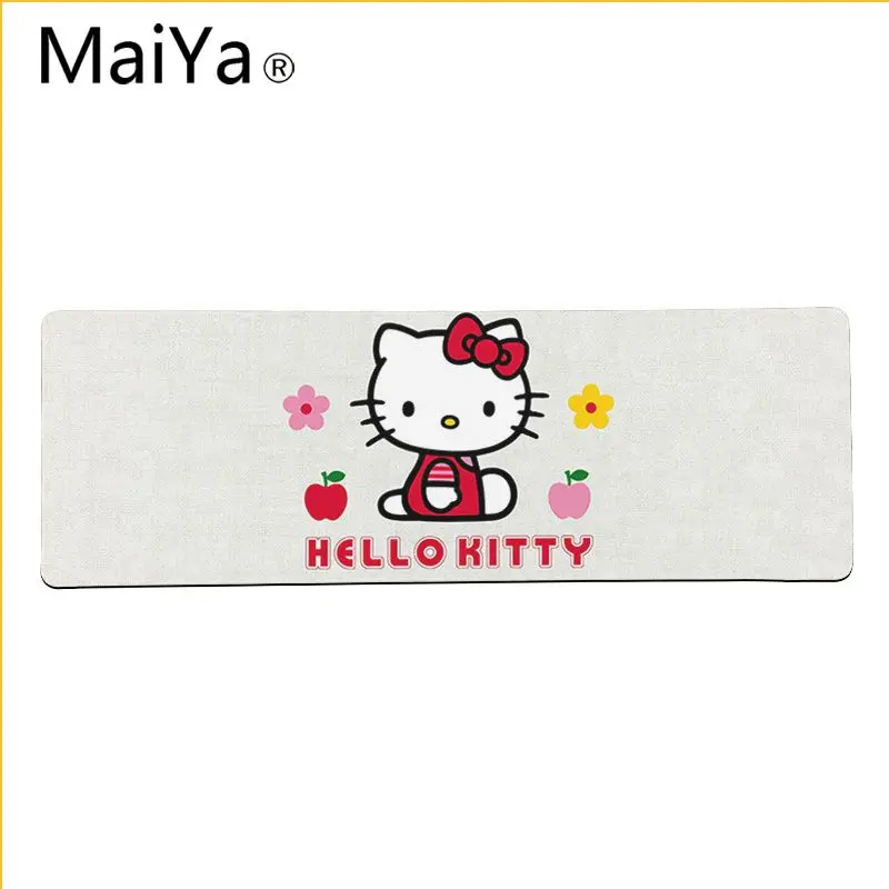 Lock Edge 40X90cm Maiya Высокое качество hello kitty кот DIY дизайн игровой с узором коврик для мыши большой коврик для мыши клавиатуры коврик - Цвет: Lock Edge 40X90cm