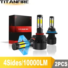 TF30 New 4 Sides 100W 10000lm 3000K 5000K 6000K 8000K 12V 9006 9005 H11 H4 Led H7 LED Car Headlight Bulbs Auto Car lights