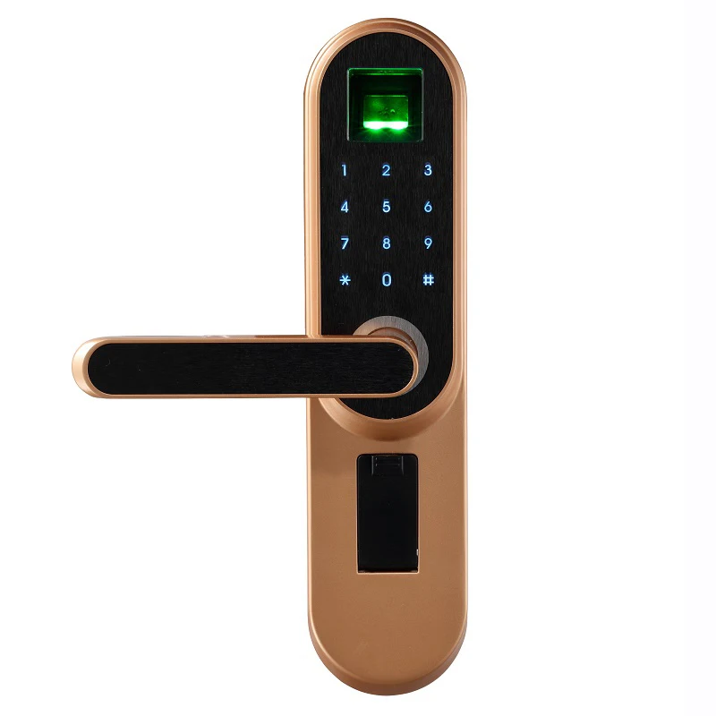 LACHCO Biometric Electronic Door Lock Smart  Code Key Touch Screen Digital Password Fingerprint Lock for Home Office A18013FB