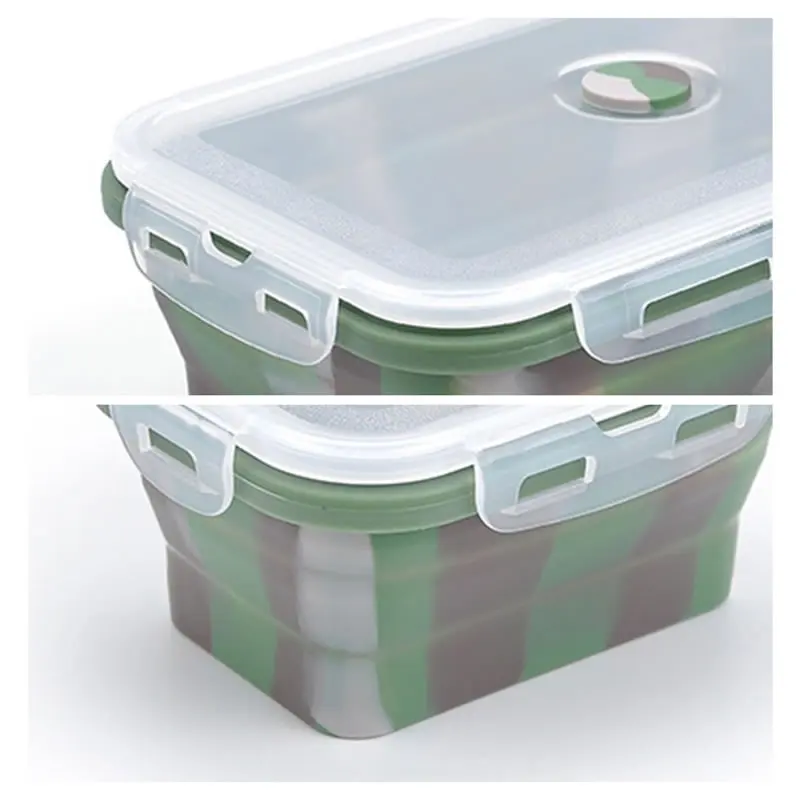 Goodfeer силиконовая складная коробка для завтрака портативный складной Bento прочный салат контейнер чашка, столовая посуда кухонные аксессуары