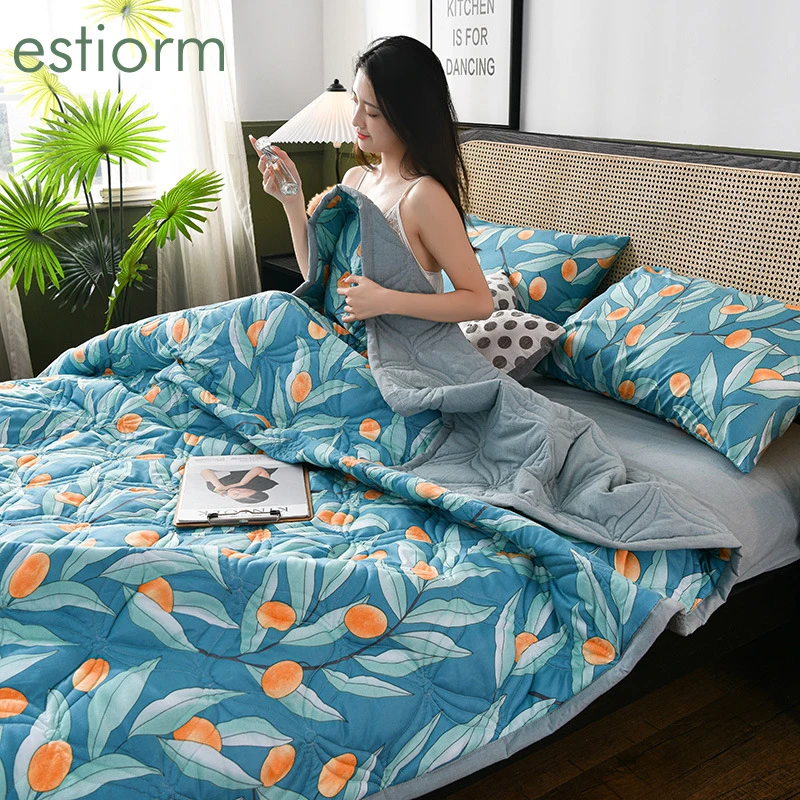 Summer Thin Air Conditioning Quilt,washable Breathable Stitching Cotton