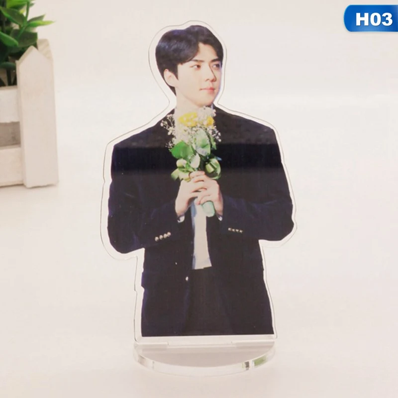 Kpop EXO Настольный Декор Xiumin, акриловая фигурка стэнди, кукла Chanyeol Baekhyun, стоящая экшн - Цвет: 03