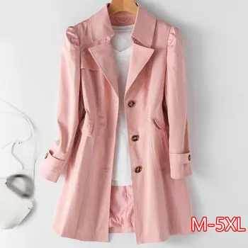 

Spring Autumn Trench Coat OL Ladies Trench Woman Trench Coat Long Women Windbreakers Plus Size Trench Coat Femme 5xl Coat