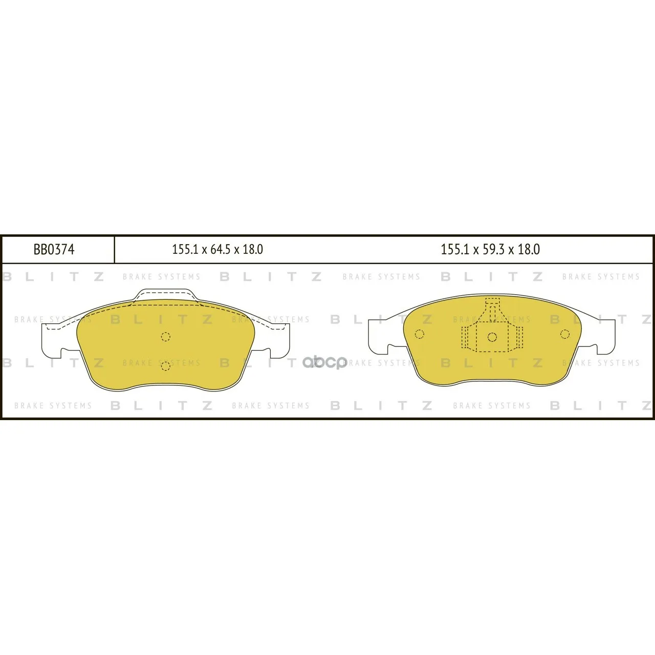 Колодки Тормозные Дисковые Renault Fluence/Grand Scenic/Megane/Scenic 10-Dacia Duster 10- Blitz арт. BB0374