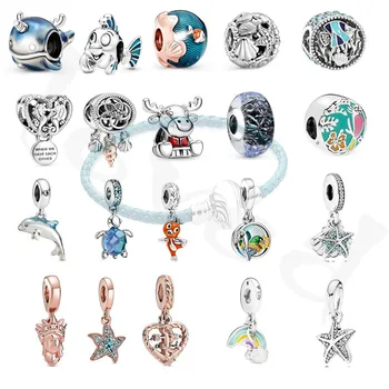 

2020 New 925 Sterling Silver Summer Ocean Series Beads Dangle Charm Fit Original Charm Bracelet Jewelry Gift