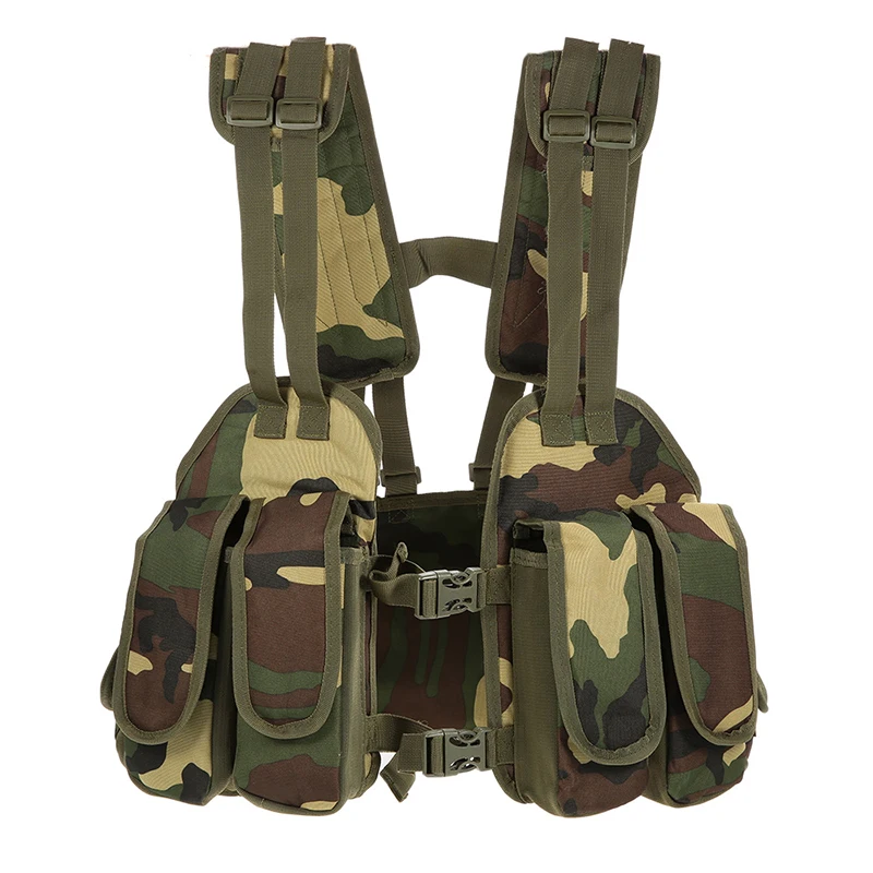

Outdoor Hunting Vest Tactical Chest Rig Pouch Magazine Holder Bag Platform Polyester Adjustable Padded Modula Military Life Vest