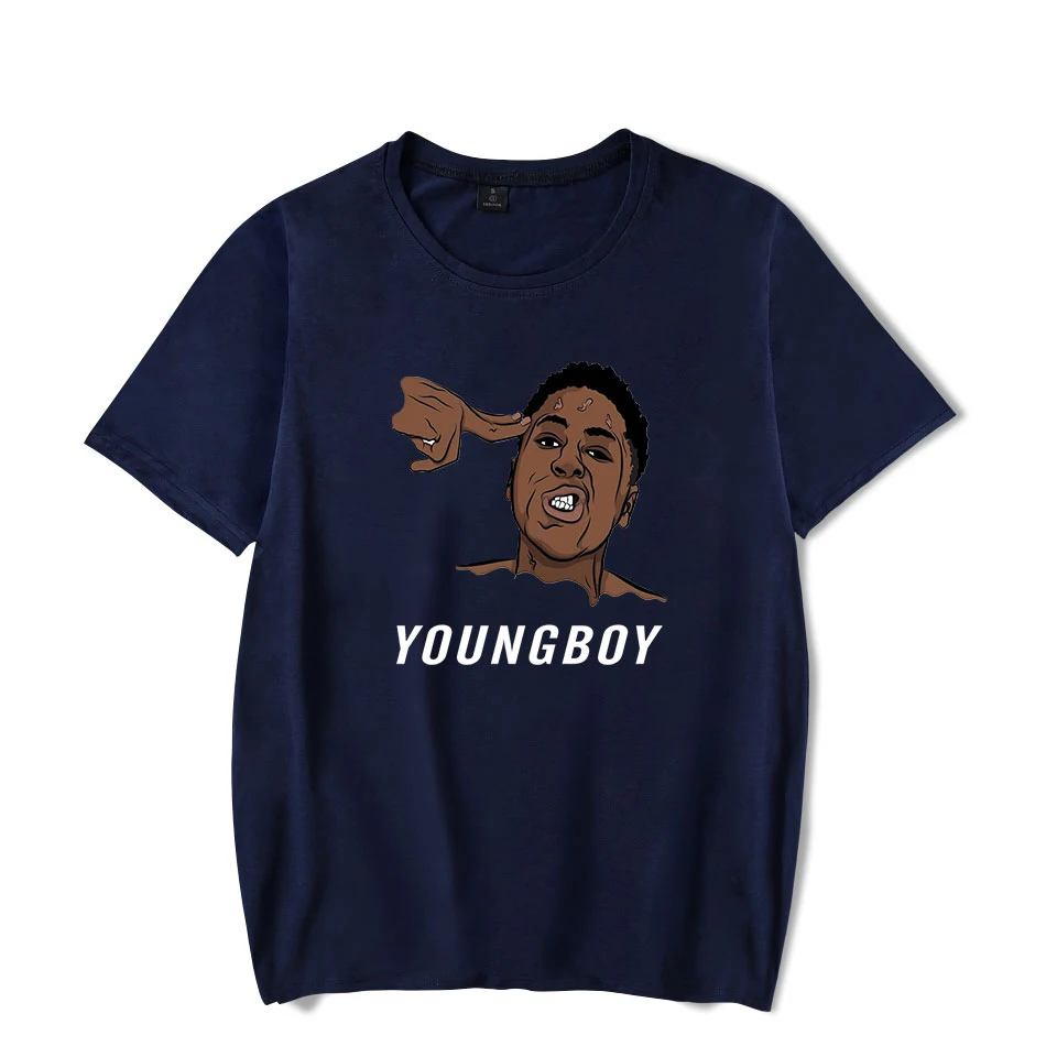 YoungBoy Never Broke Again high Street white t shirt Summer Classic Short Sleeve t shirt men/women Casual Design Tops