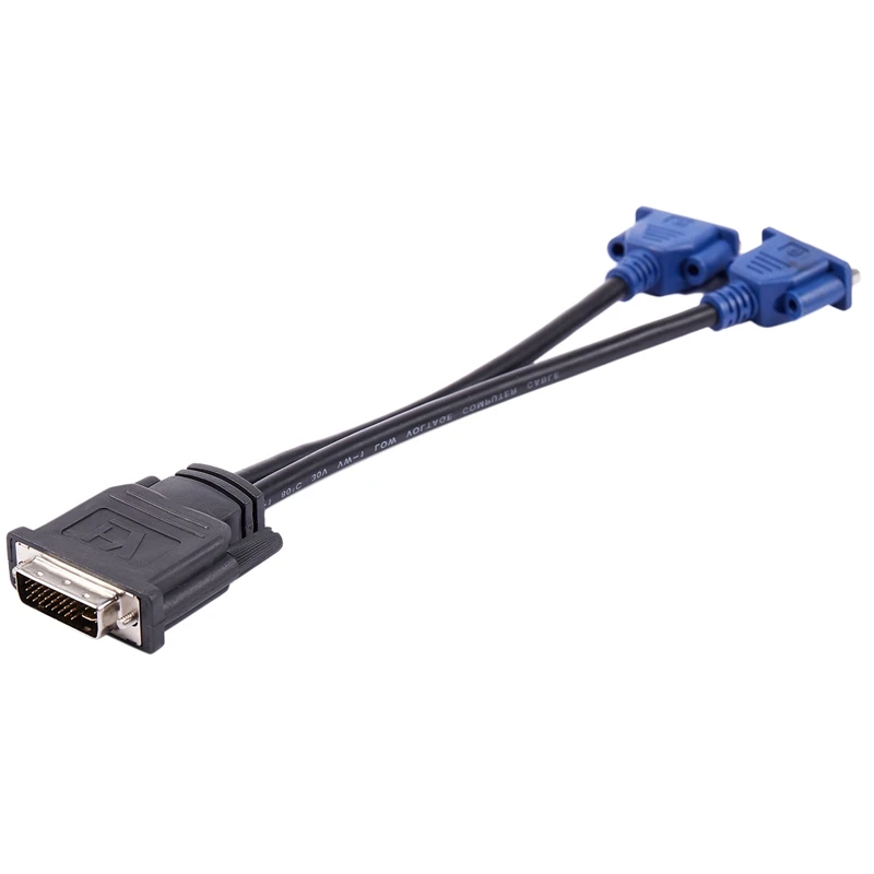 Ноутбук Dual Link DVI-I 24 и 5 Pin папа на 2 VGA Женский кабель