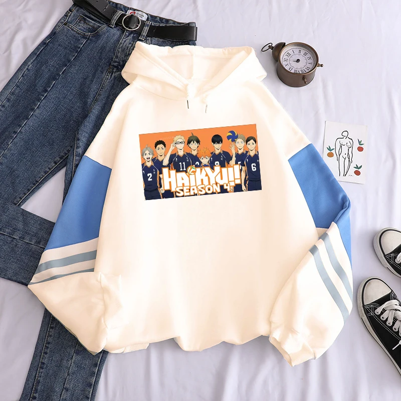 Обувь для косплея Аниме Haikyuu плакат с командой толстовки капюшоном и принтом