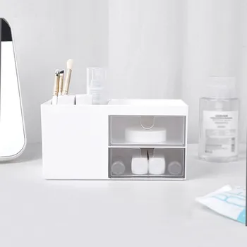 

Drawer Storage Box Cosmetics Jewelry Storage Box Plastic Desktop Practical Tool Desktop Neat and Clean Storage Boxes