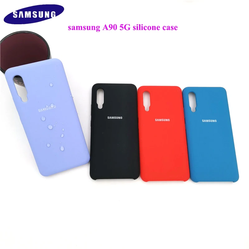 Оригинальный чехол для samsung galaxy A90 5G жидкий силиконовый шелковистый мягкий на