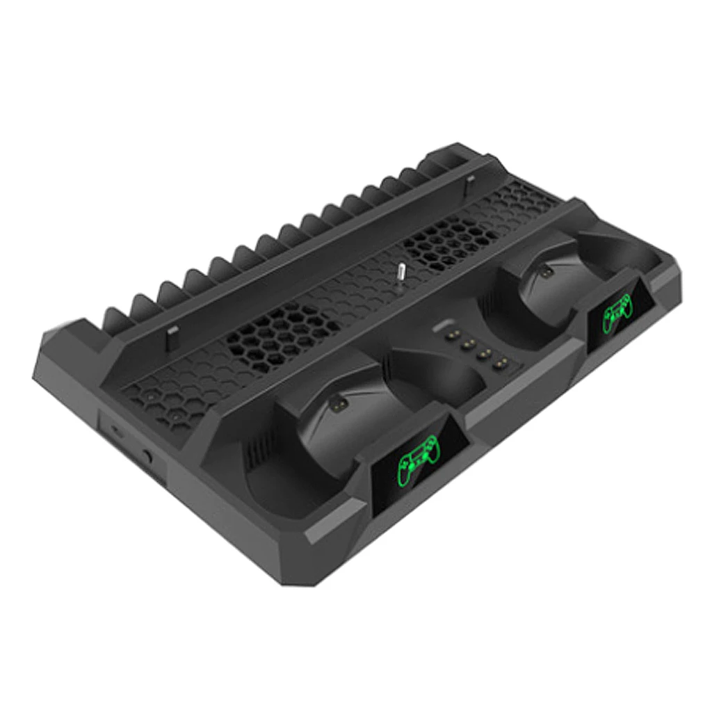 Vertical Stand for Sony PS4 Slim Pro Dual Charge Station Cooler for PS4