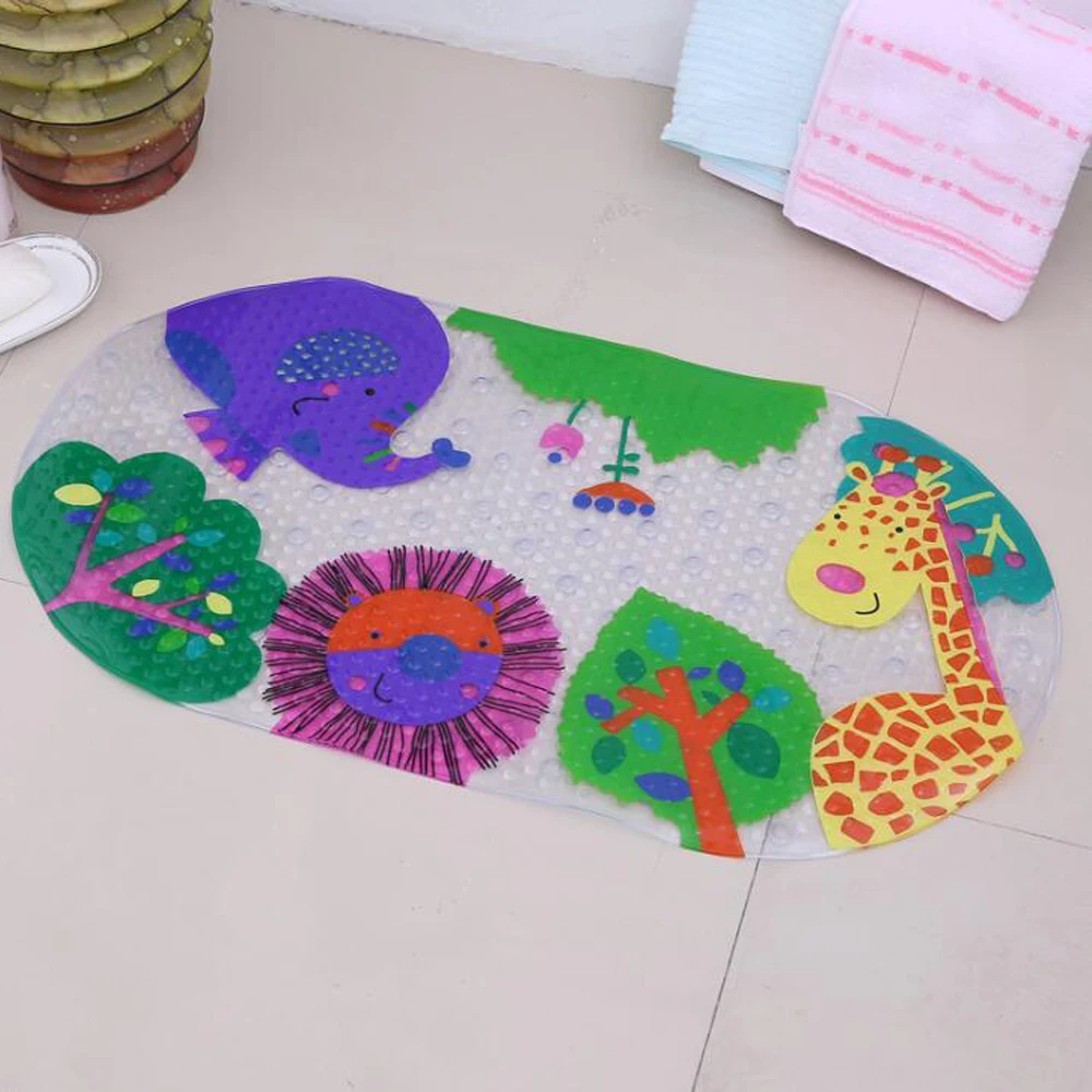 Anti-Slip PVC Bathtub Mats Fish Animal With Sucker Kid