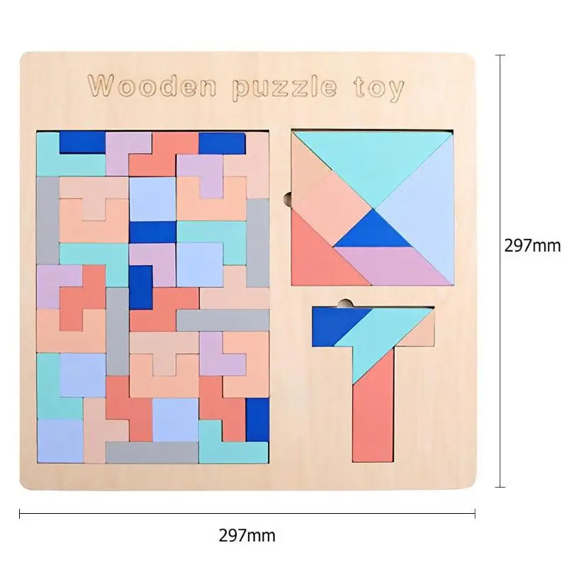 Детский деревянный тетрис головоломки игрушки красочные головоломки доска детская интеллектуальная развивающая игрушка для детей Рождественский подарок