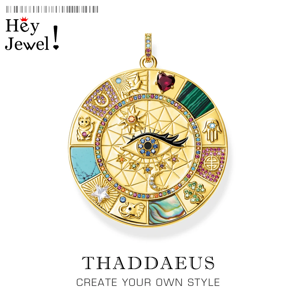 Pendant Amulet Magical Lucky Symbols,2020 Summer Golden Jewelry Vintage Pure 925 Sterling Silver Powerful Gift For Women Men